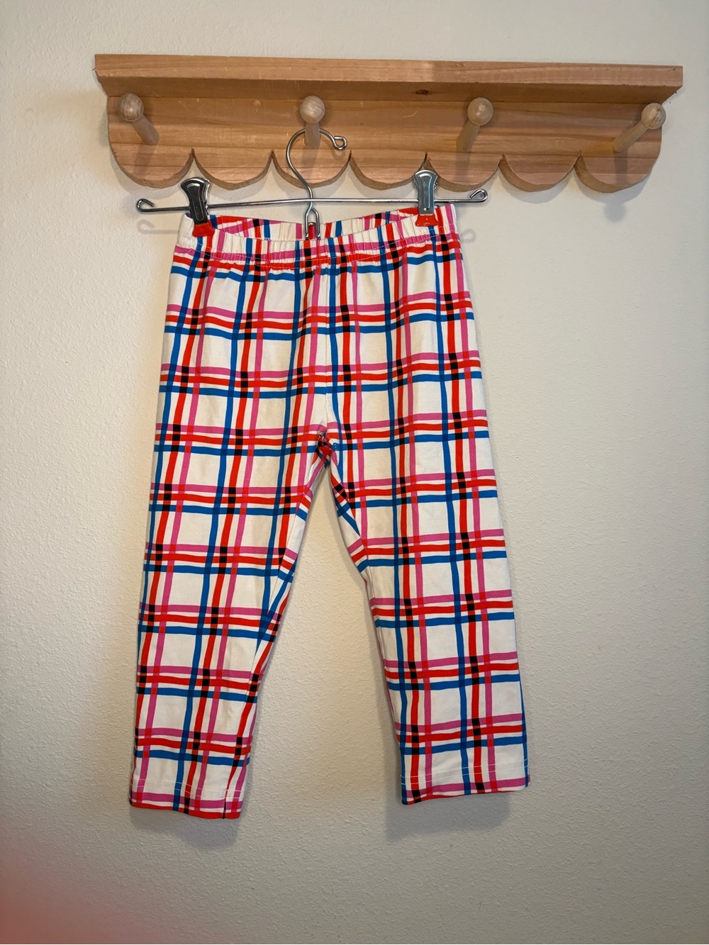 Hanna Andersson Striped Elastic Waist cropped leggings - Pink, Red, Blue, White